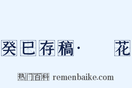 癸巳存稿·捼花是什么意思的图片
